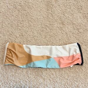 Mara Hoffman Multicolor Bandeau Bikini Top - Tan, Cream, Light Blue, Coral